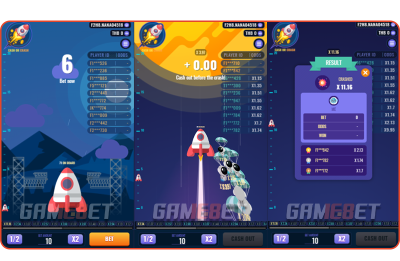 วิธีเล่น เกมจรวด ได้เงินจริง Cash Or Crash